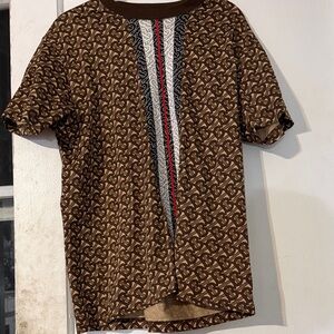 Burberry Brown Monogram Short Sleeve Top